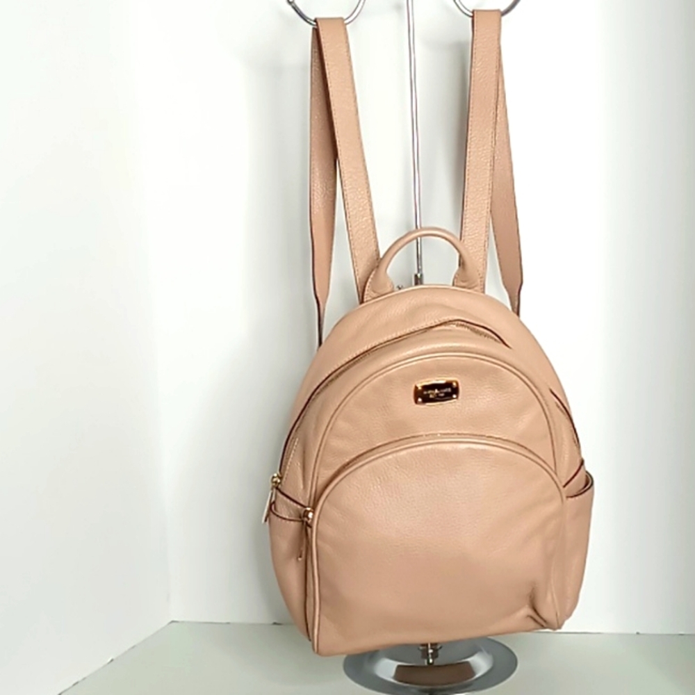 Michael Kors Pebble Leather Backpack  - Blush Beige- Medium